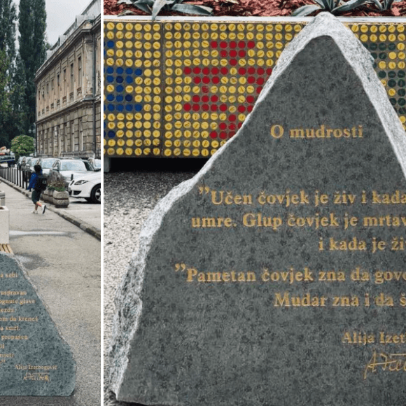 Gimnazijska ulica u Sarajevu: Predstavljene ploče s citatima Alije Izetbegovića