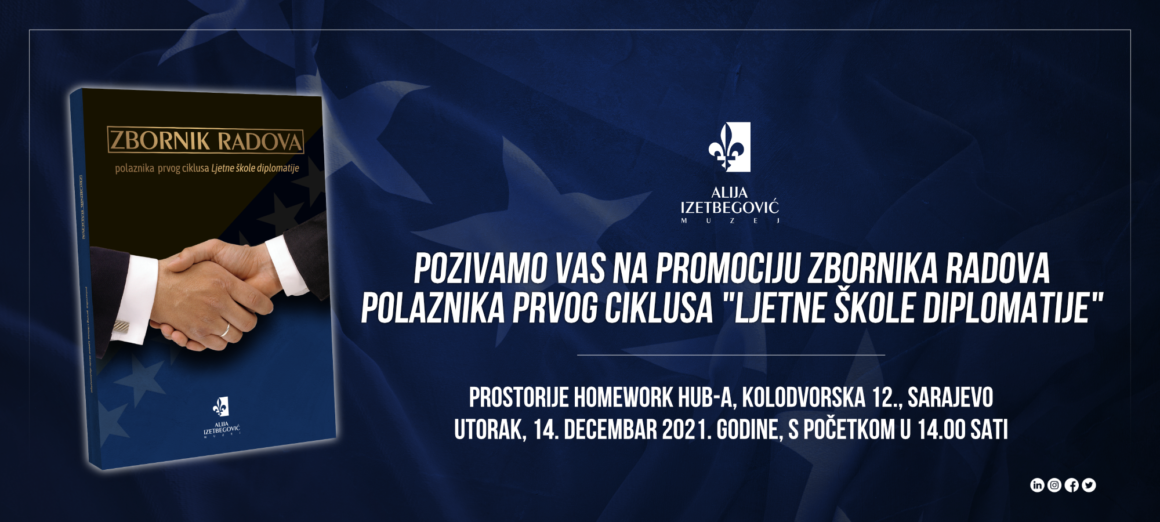 Najava promocije Zbornika radova polaznika prvog ciklusa “Ljetne škole diplomatije”