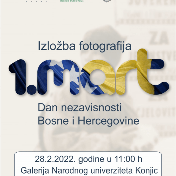 Izložba fotografija “1. mart – Dan nezavisnosti Bosne i Hercegovine” u Galeriji Narodnog univerziteta u Konjicu